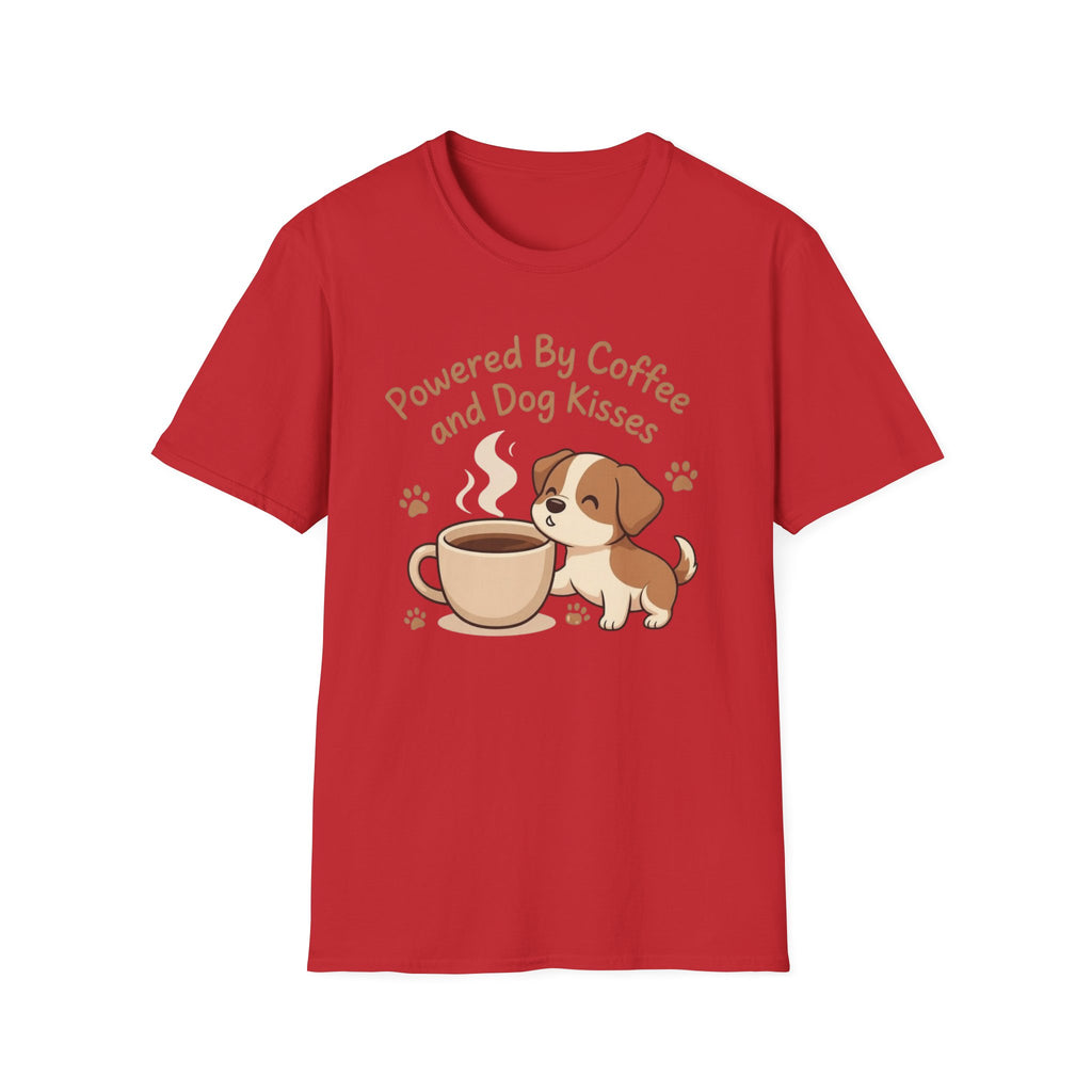 Powered By Coffee And Dog Kisses T-Shirt