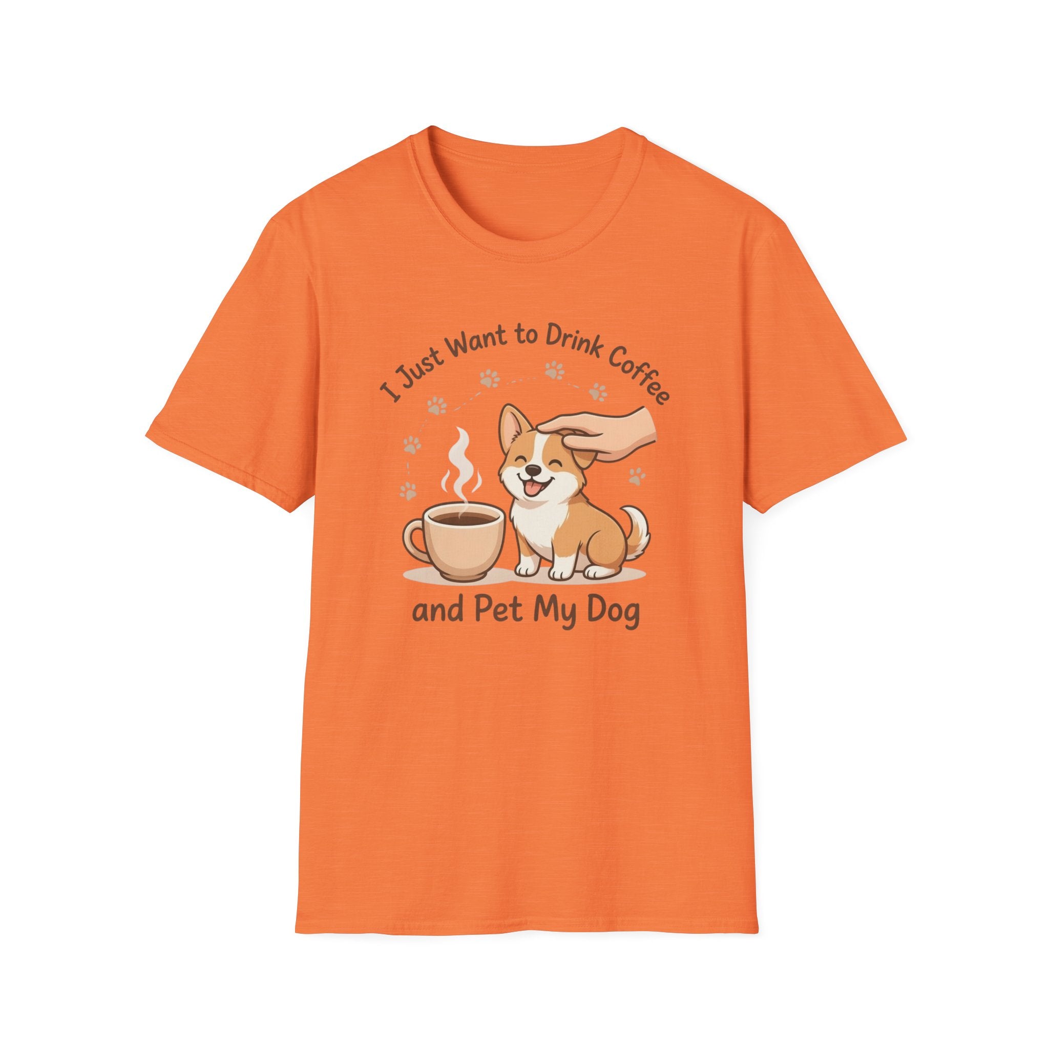 I Just Want To Drink Coffee And Pet My Dog T-Shirt