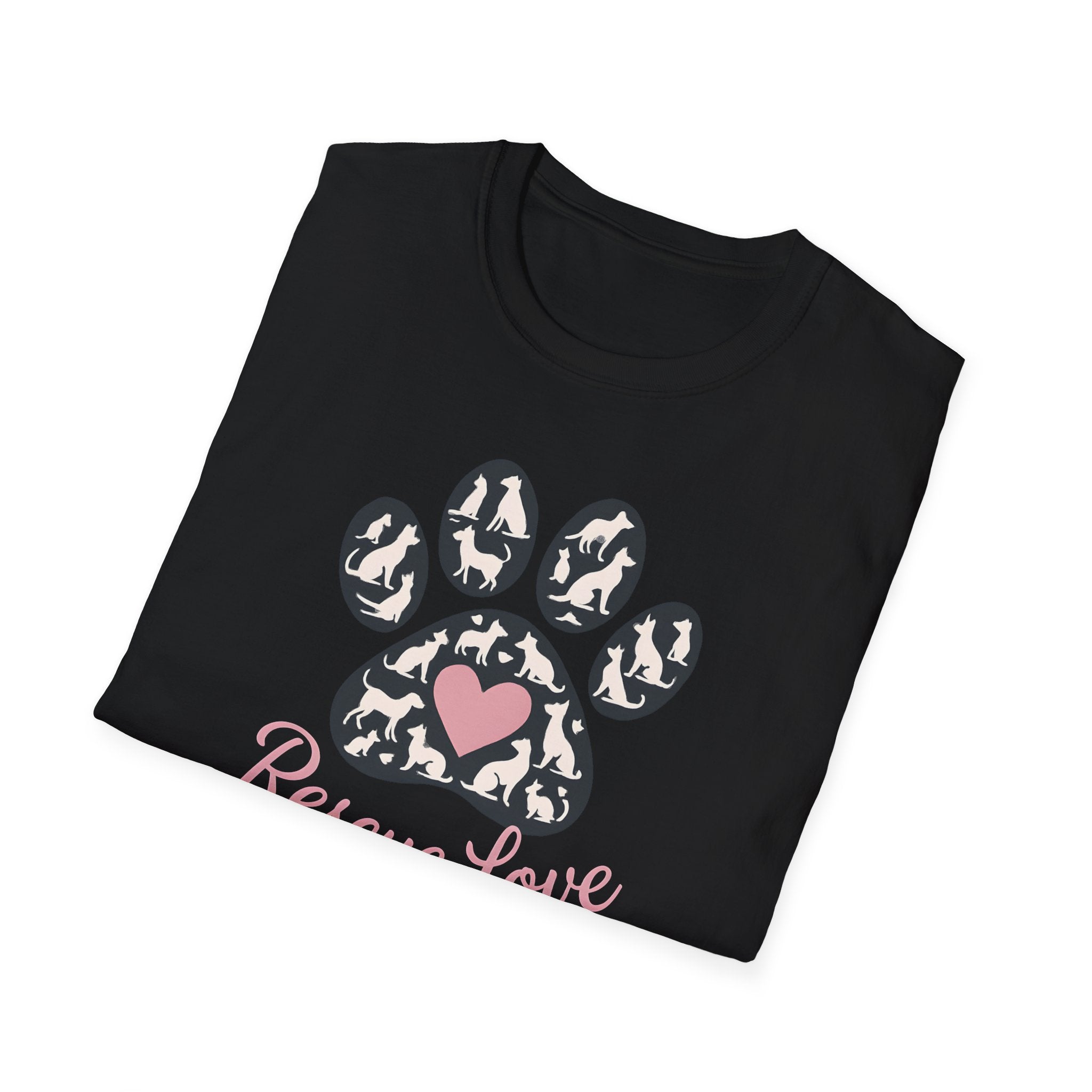 Rescue Love Paw Print T-Shirt