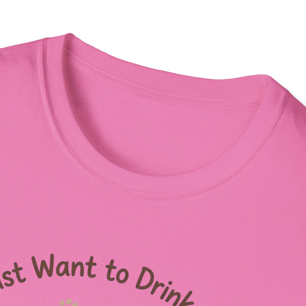 I Just Want To Drink Coffee And Pet My Dog T-Shirt
