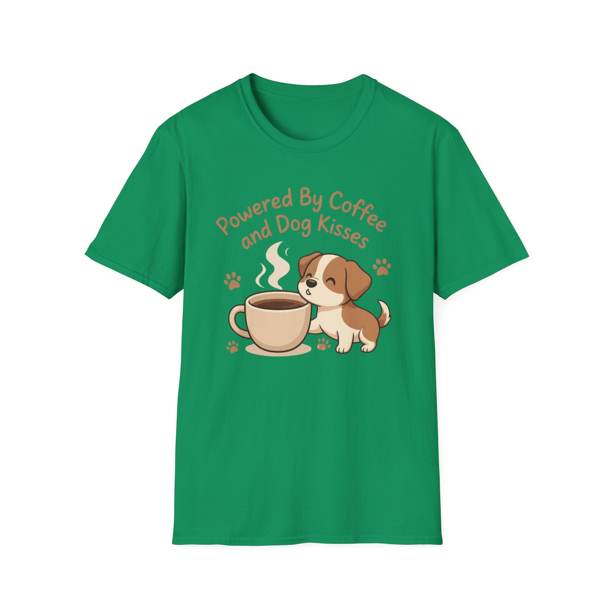 Powered By Coffee And Dog Kisses T-Shirt