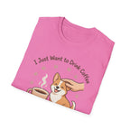I Just Want To Drink Coffee And Pet My Dog T-Shirt
