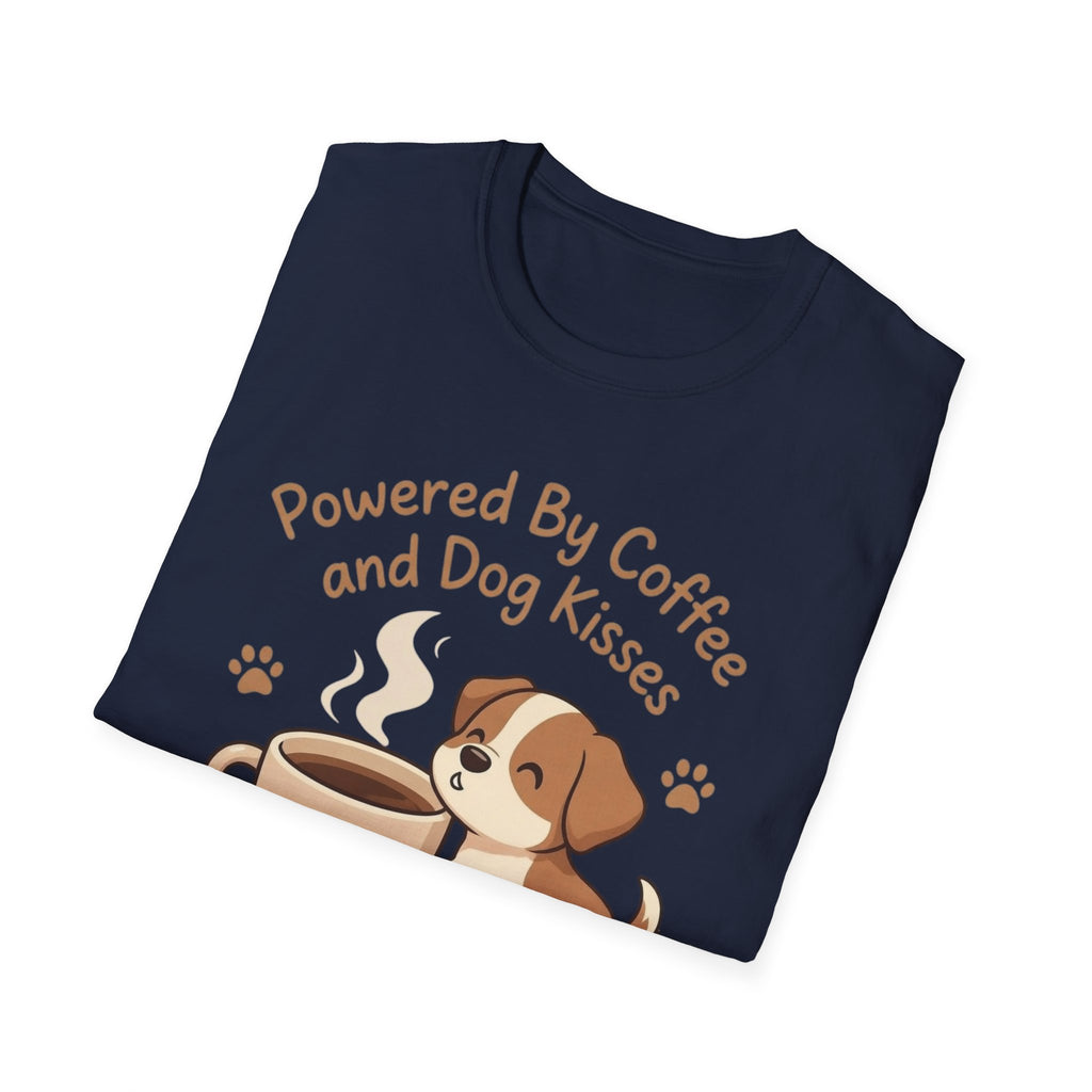 Powered By Coffee And Dog Kisses T-Shirt