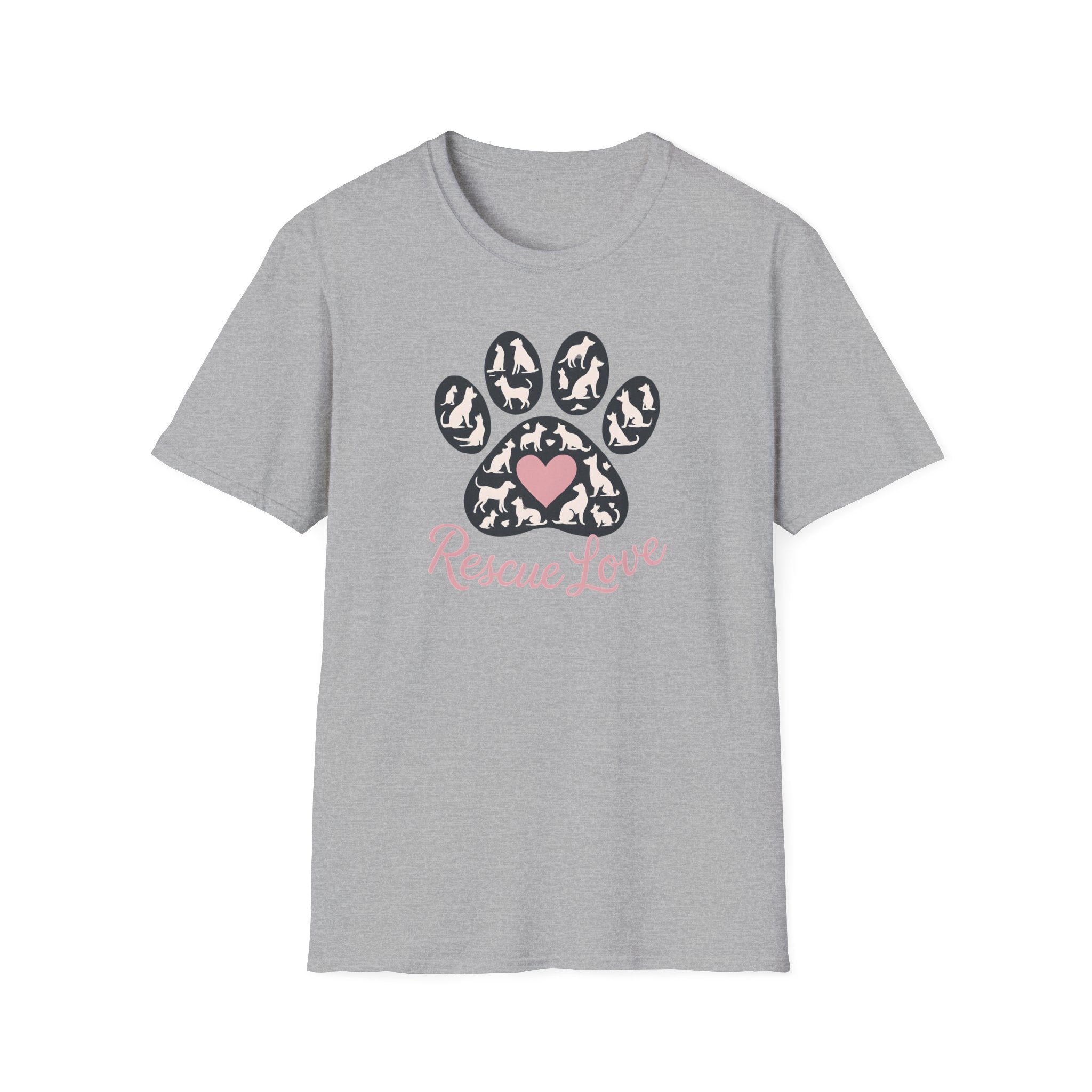 Rescue Love Paw Print T-Shirt