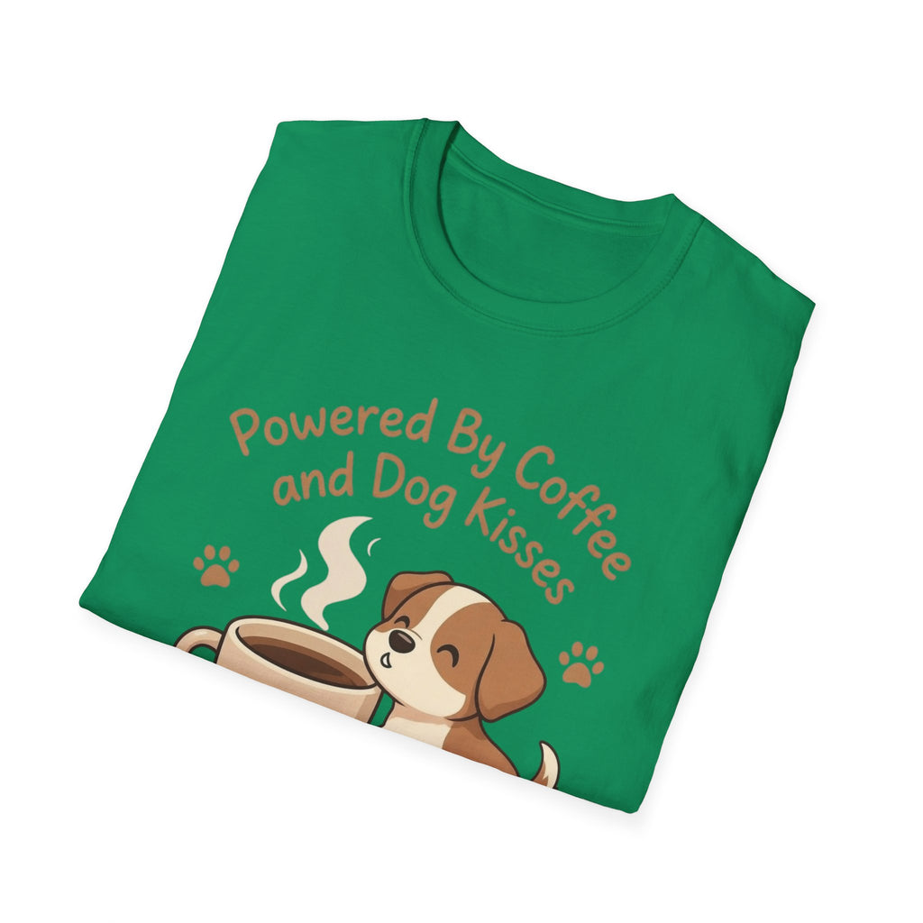 Powered By Coffee And Dog Kisses T-Shirt