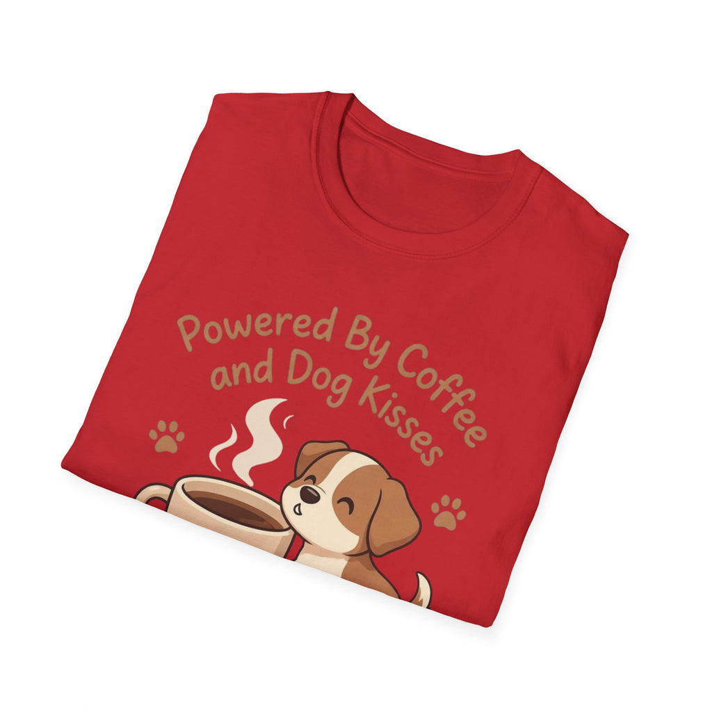 Powered By Coffee And Dog Kisses T-Shirt
