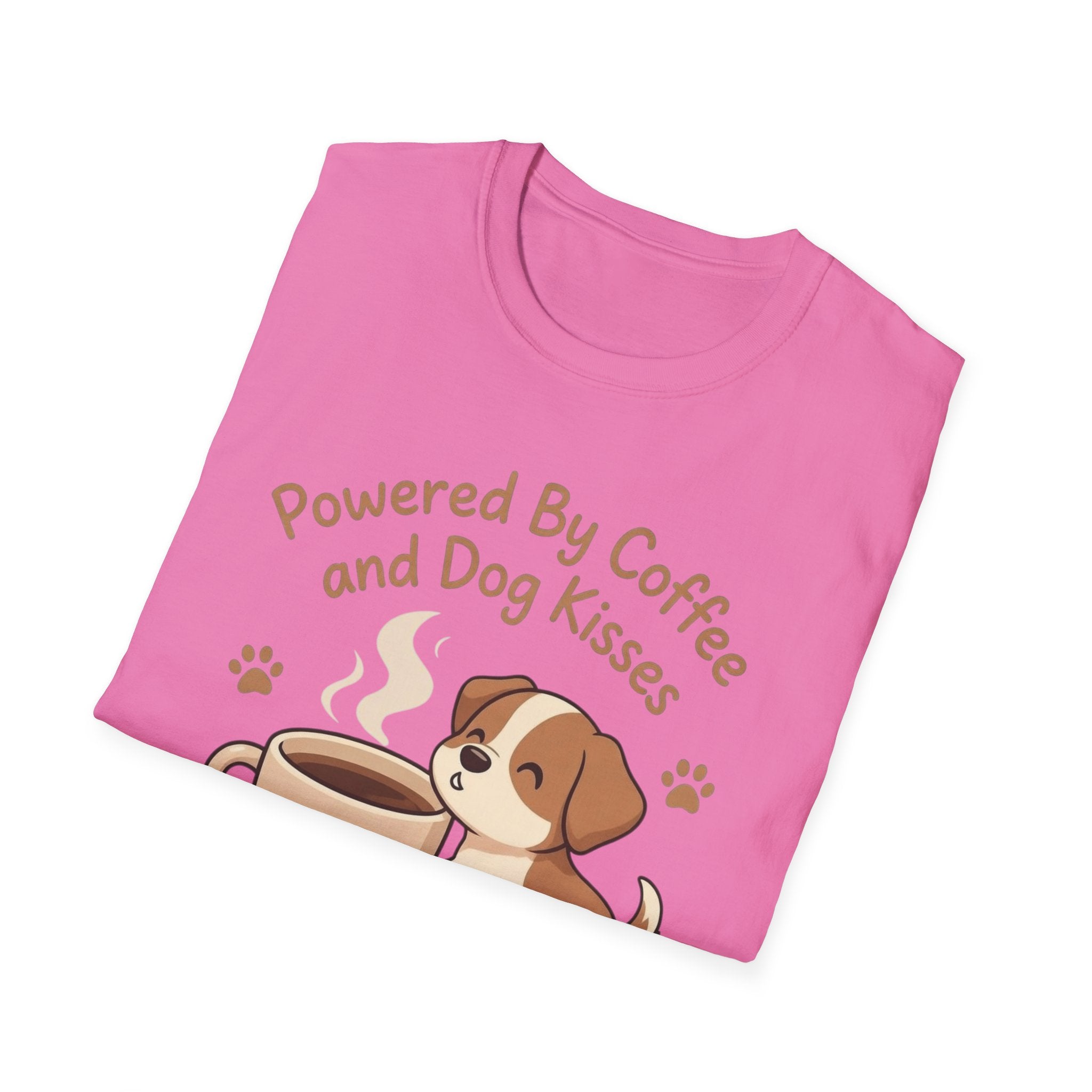 Powered By Coffee And Dog Kisses T-Shirt