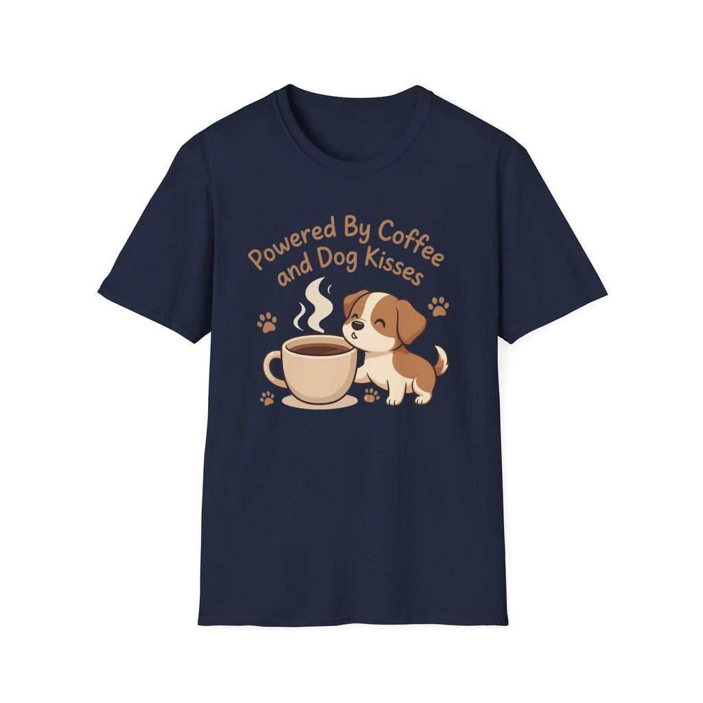 Powered By Coffee And Dog Kisses T-Shirt