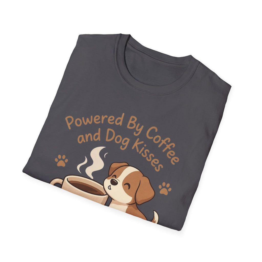 Powered By Coffee And Dog Kisses T-Shirt