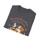 Powered By Coffee And Dog Kisses T-Shirt