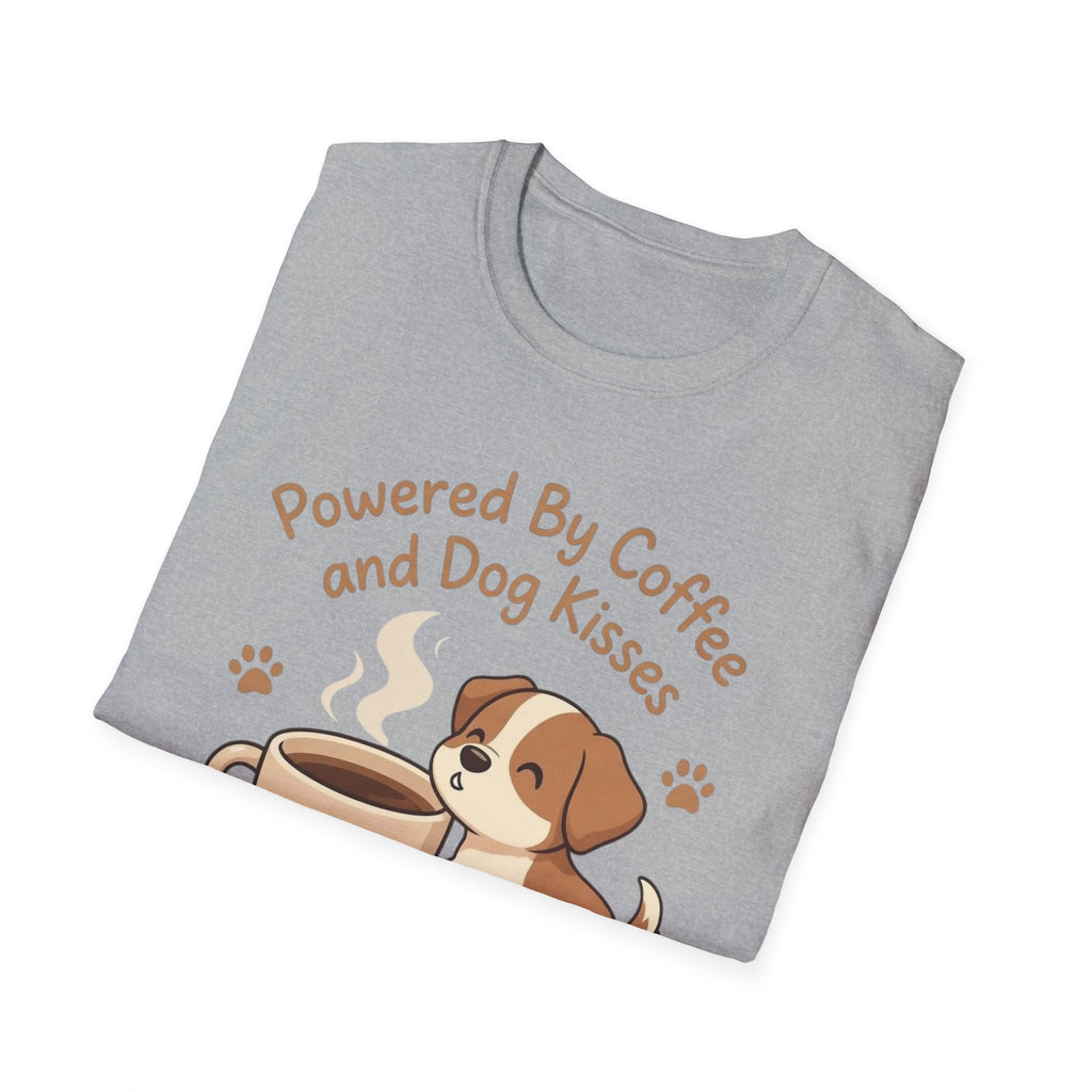 Powered By Coffee And Dog Kisses T-Shirt